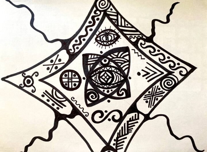Diamond of Power 绘画, 8.6x11.8 in