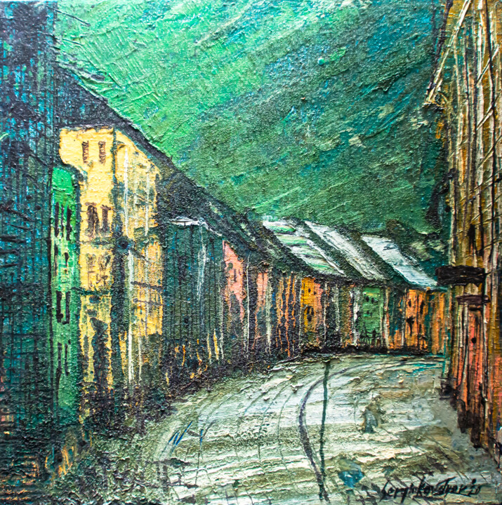 Surreal street 绘画, 31.5x31.5 in