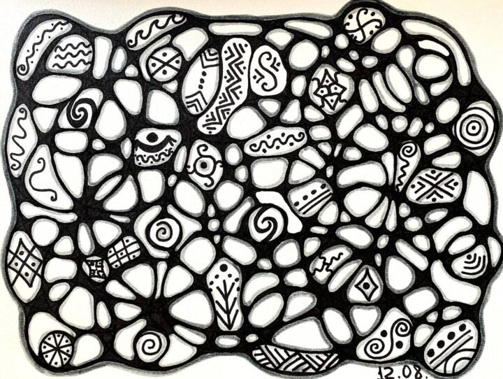 Monochorome-8 绘画, 8.6x11.8 in
