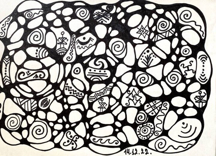 Monochorome-10 绘画, 8.6x11.8 in