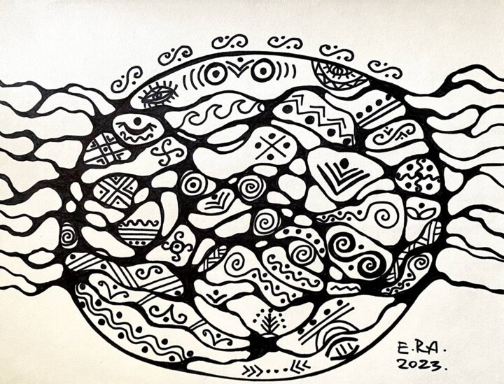 Sphere 绘画, 8.6x11.8 in