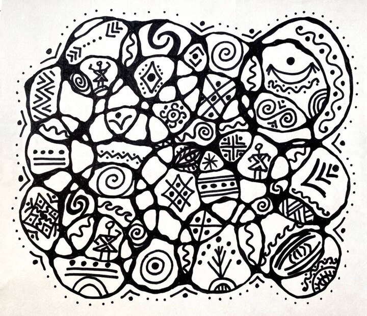 Bubble 绘画, 9.8x9 in