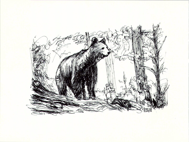 Drawing titled "Untitled 65" by Lucio Forte, Original Artwork, Ink