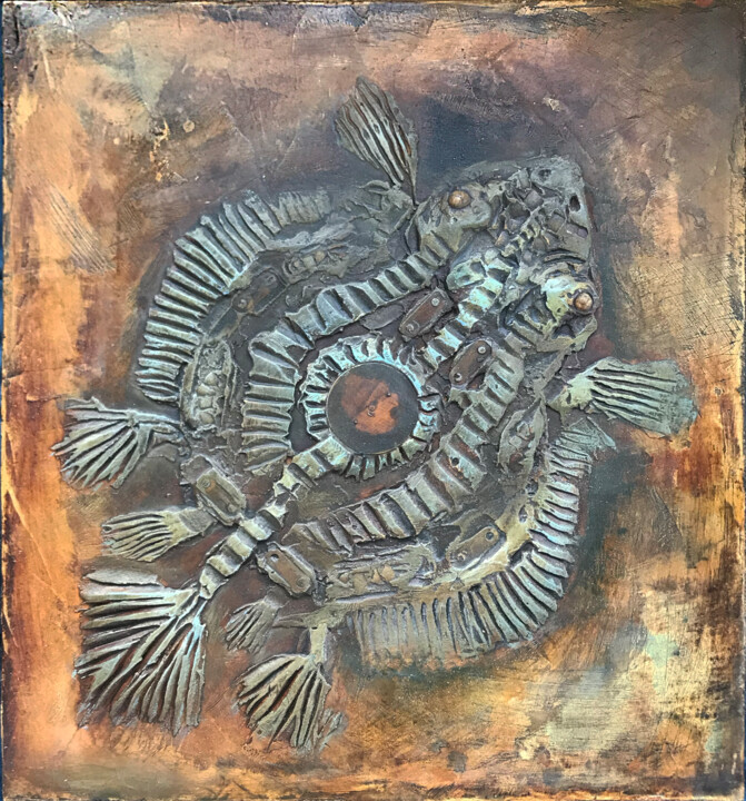 Flounder 绘画, 15.9x14.6 in