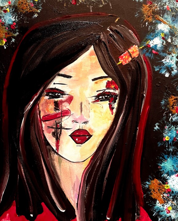 Painting titled "SoHuan" by Emma Courrège, Original Artwork, Acrylic