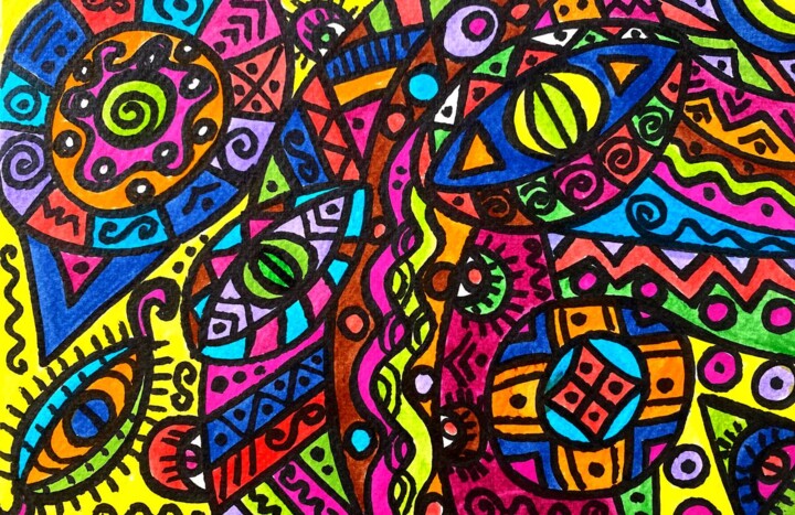 Magic thoughts 绘画, 5.9x9 in