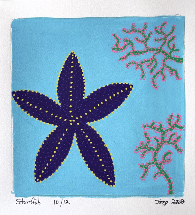 Starfish 10/12 绘画, 8x8 in