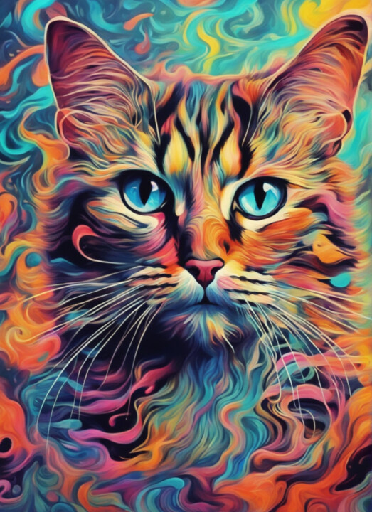 Art Portrait Cat 数字艺术