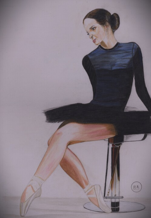 Danseuse sur tabouret 图画, 15.8x11 in