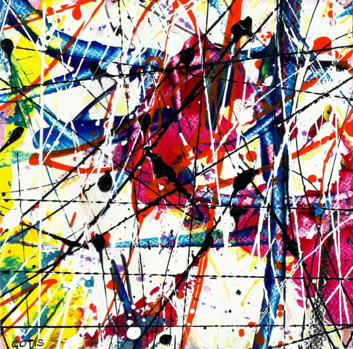 Painting titled "Ikimi - Abstraction…" by Davidian Gotis Abstraction Abstraite, Original Artwork, Acrylic