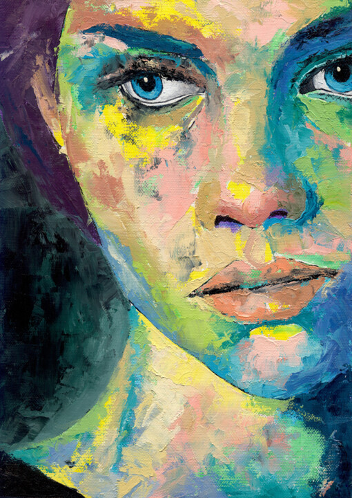Fragile girl 绘画, 12.6x9.1 in