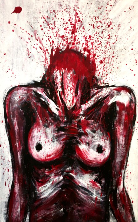 Dying Beauty 绘画, 19.7x13.8 in