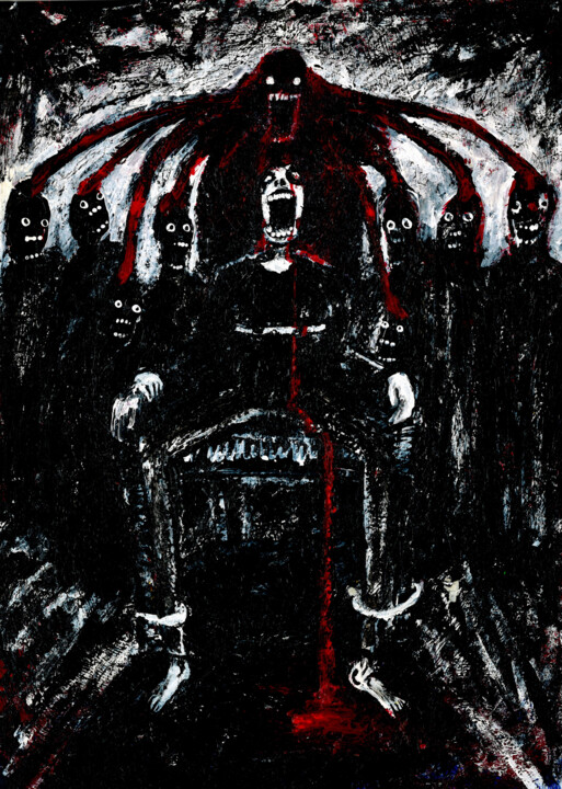 绘画 标题为“Nightmares” 由Vaxo Lang, 原创艺术品, 丙烯
