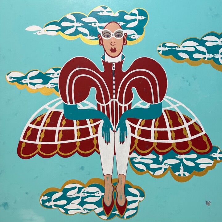 Limitless sky 绘画, 48x48 in