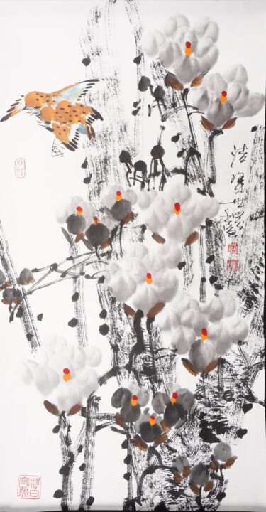 Painting titled "Fresh world 洁净世界 (N…" by Dayou Lu, Original Artwork, Pigments