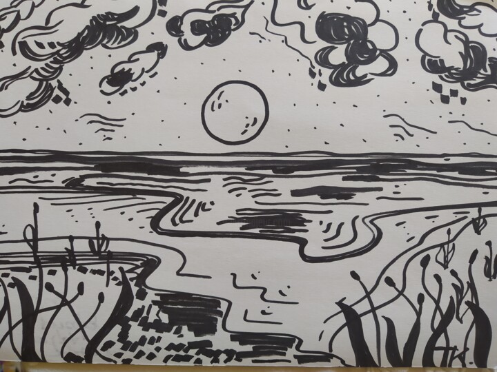 landscapepen 绘画, 7.9x11.8 in