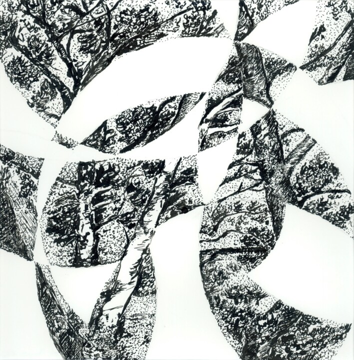 Les arbres de Pougna Disegno, 7,9x7,9 in