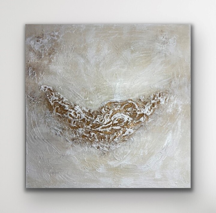 Painting titled "Eye of Desert" by Sabine Runge, Original Artwork, Acrylic