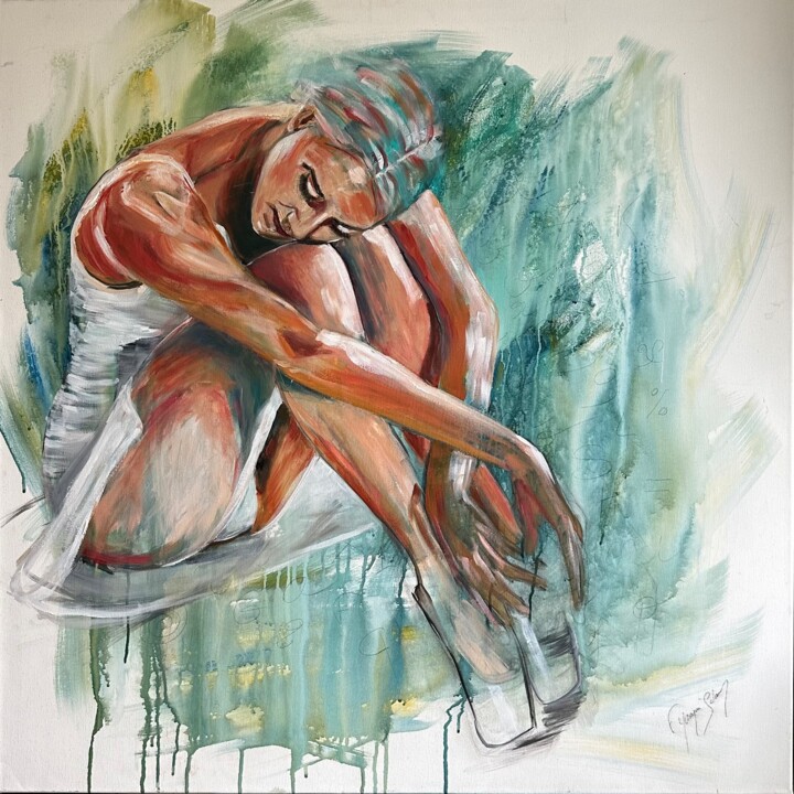 Ballerina 绘画, 39.4x39.4 in