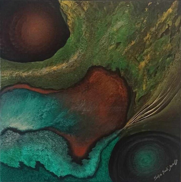 Pintura intitulada "Utopia" por Sofia Sant´Ana, Obras de arte originais, Acrílico Montado em Armação em madeira