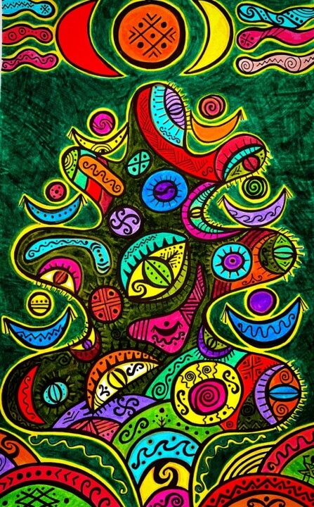 New Year Miracle 绘画, 22x13.7 in