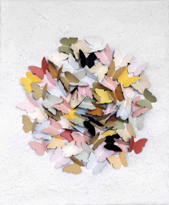 Recycle butterfly 雕塑, 23.6x19.7 in