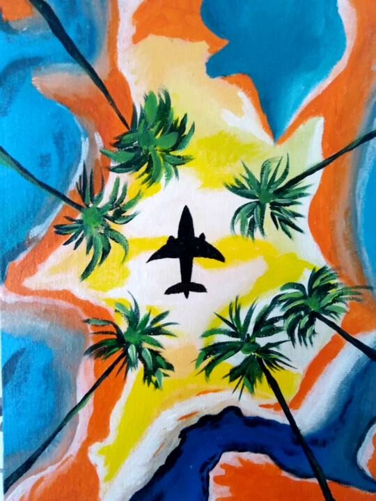 Hawaii Original Art 绘画, 11.8x7.9 in