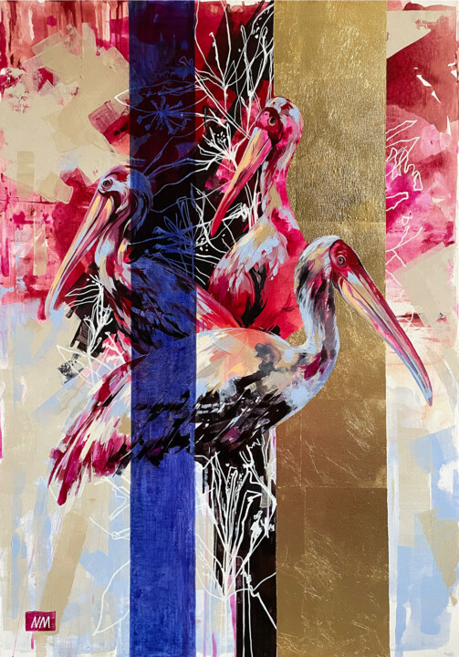 Pink wings 绘画, 39.4x27.6 in