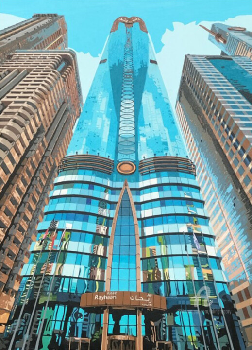 Rose Rayhann Hotel Painting, 43.3x31.5 in