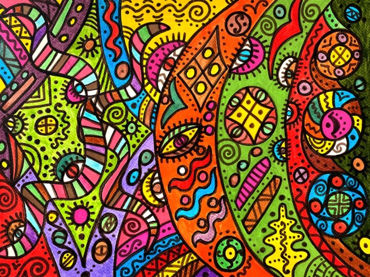 Kaleidoscope 绘画, 11x14.9 in