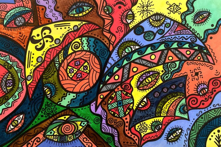 Pulse 绘画, 11.8x18.1 in