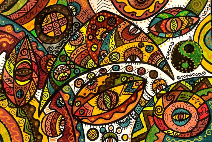 Space autumn 绘画, 11.8x18.1 in