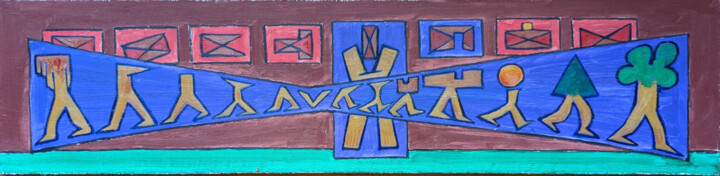 Painting titled "Simple Sequence 9" by Gerald Shepherd F.F.P.S., Original Artwork, Oil