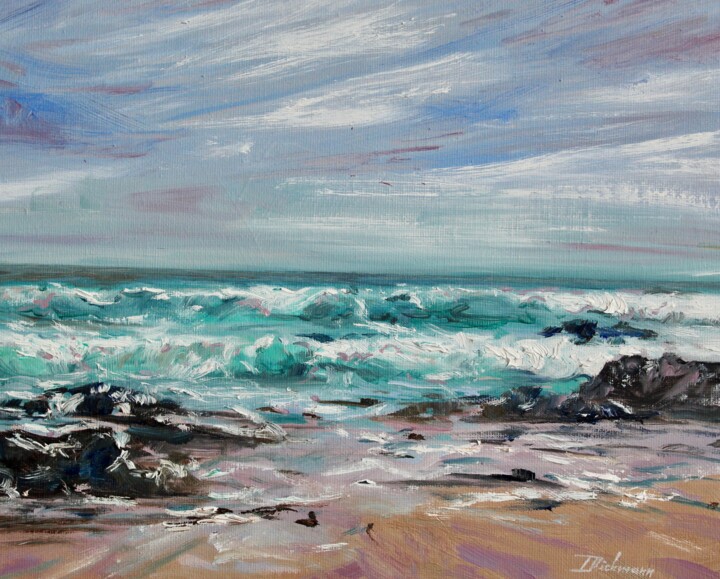 Painting titled "Amorphous" by Liza Illichmann, Original Artwork, Oil Mounted on Cardboard