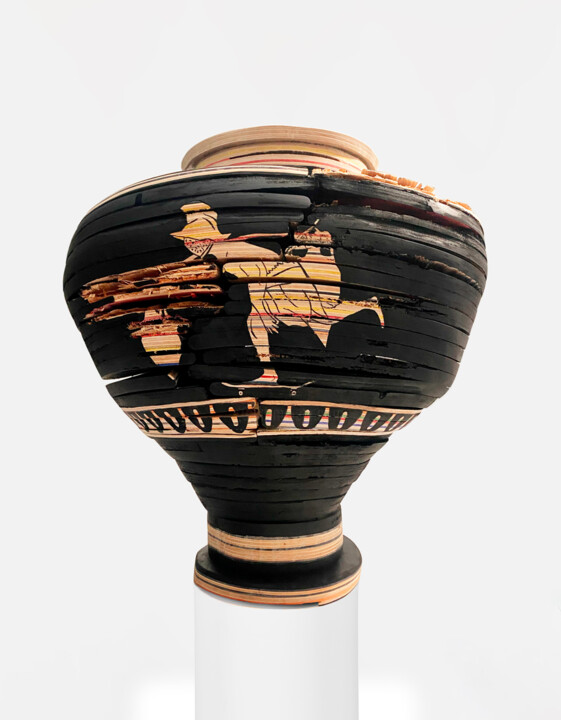 Olympia 3D Amphora 雕塑, 17.7x17.7 in