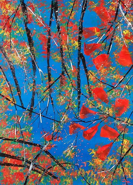 Jardin mélancolique 绘画, 15.8x11.4 in