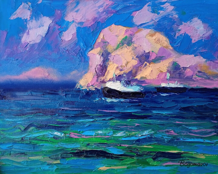 Painting titled "The Marina of the R…" by Oleksandr Bohomazov, Original Artwork, Oil