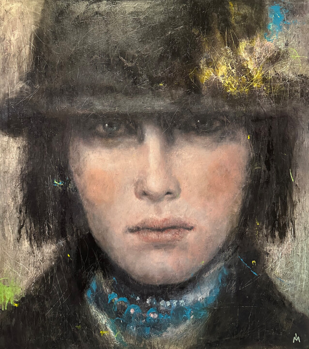 Look from the past 绘画, 35.4x31.5 in