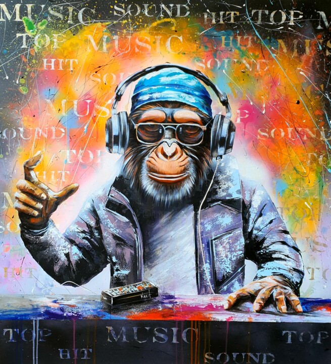The music in my head 绘画, 38.6x36.2 in