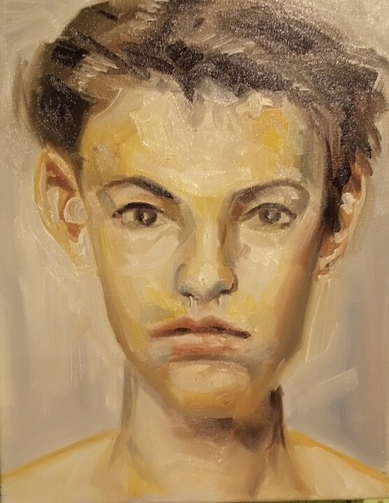 Portrait man 201 绘画, 11.8x9.8 in