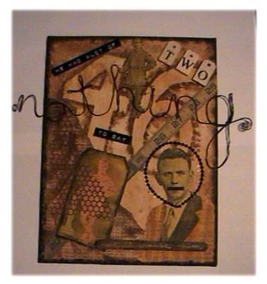 Collages intitulée "he had a lot to say" par Denise, Œuvre d'art originale