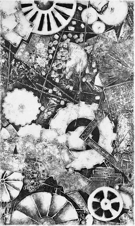 Stop Machine! 绘画, 39.4x23.6 in