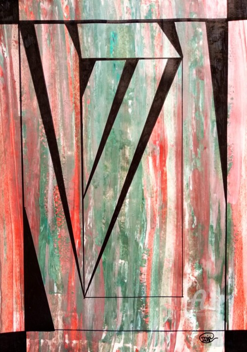 Believe & Imagine Collection n.66 by Mia Phlor 绘画, 15.8x11.8 in