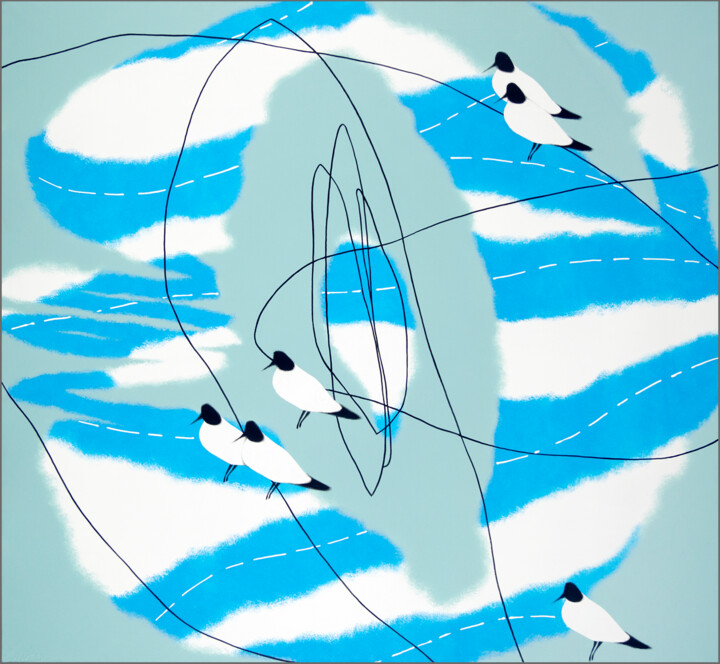 Romance of the seas 海洋浪漫 绘画, 47.2x51.2 in
