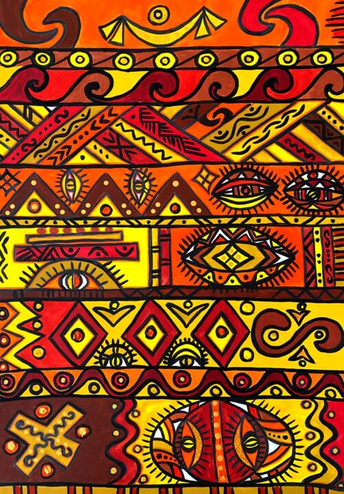 Thoughts on Egypt 绘画, 27.5x20 in