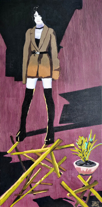 Caca dauphin 绘画, 39.4x19.7 in