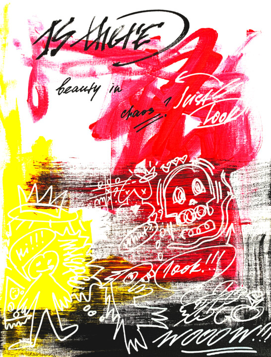 Painting titled "Harmonious Disarray" by Anna Gaikovich, Original Artwork, Acrylic Mounted on Wood Stretcher frame