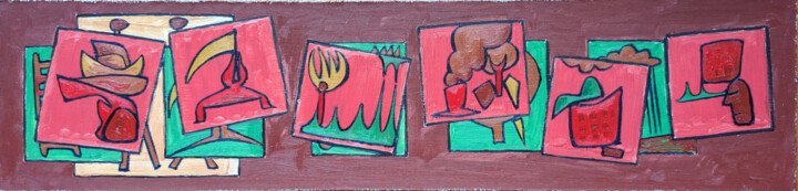 Painting titled "Simple Sequence 6" by Gerald Shepherd F.F.P.S., Original Artwork, Oil