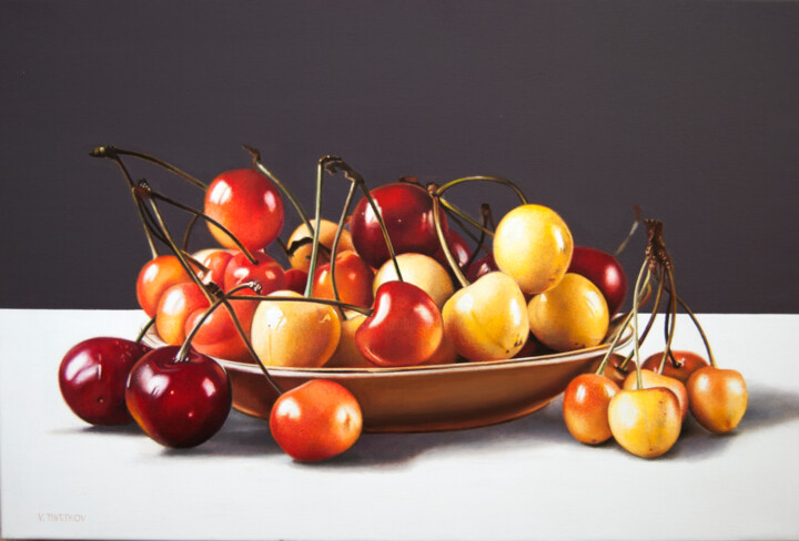Cherries 绘画, 15.8x23.6 in