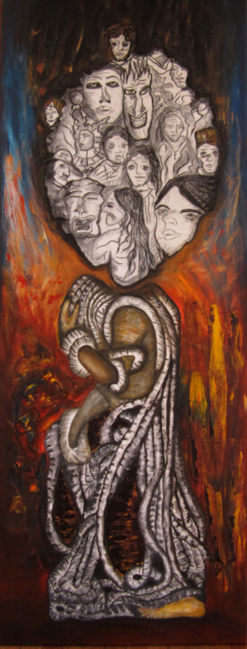 Demente Schilderij, 78,7x30,7 in